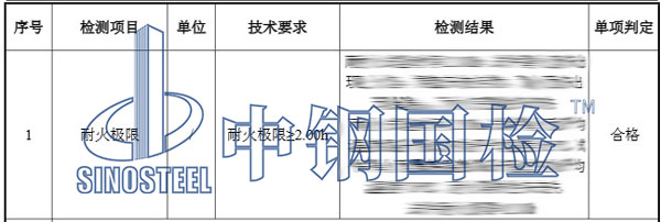 防火石膏板檢測報告結(jié)果
