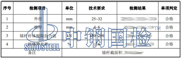 錨桿檢測(cè)項(xiàng)目結(jié)果