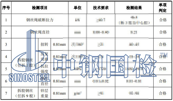 防護(hù)網(wǎng)檢測項目結(jié)果