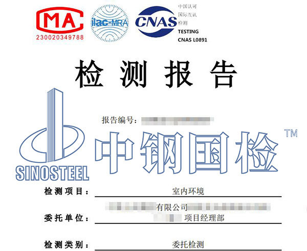 室內(nèi)環(huán)境苯系物檢測報(bào)告