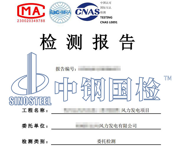 風(fēng)電項(xiàng)目檢測報告
