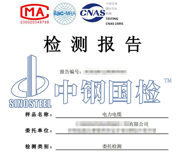 電纜線檢測(cè)報(bào)告